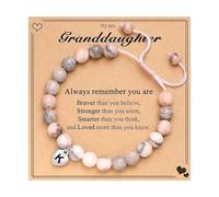 Generisch Bracciale in pelle blu da donna con lettera è perfetto regalo di compleanno per il primo giorno di scuola. Bracciale preghiera, Taglia unica, Plastica, Nessuna pietra preziosa