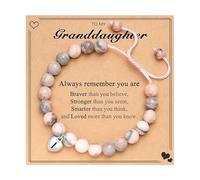 Generisch Bracciale in pelle blu da donna con lettera è perfetto regalo di compleanno per il primo giorno di scuola. Bracciale preghiera, Taglia unica, Plastica, Nessuna pietra preziosa