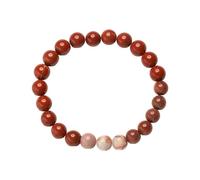 Generisch Bracciale in silicone bianco Star Bracelet Eight Planets Natural Stone Bracelet Unisex Beaded Bracelet, 8 mm Natural Stone Tooth Fitness Bracciale, Taglia unica, Cristallo artificiale