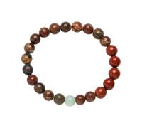 Generisch Bracciale in silicone bianco Star Bracelet Eight Planets Natural Stone Bracelet Unisex Beaded Bracelet, 8 mm Natural Stone Tooth Fitness Bracciale, Taglia unica, Cristallo artificiale