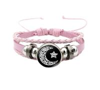 Generisch Bracciale in tessuto Luminous Couple Bracelets Sun and Moon Regolabile Bracelets The Luminous Stone The Light Energy The Irradiation Of Black Bracciale Senza Ciondolo, Einheitsgröße