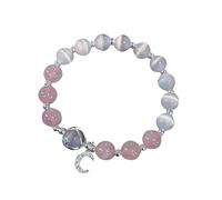 Generisch Bracciale Mm Bijoux For Women Design With A Vibe For A Friend Student Or Yourself! Blu 8 Mamma Acciaio Gioielli, Taglia unica, Cristallo artificiale