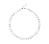 Generisch Bracciale nero preziosi anelli Prom Jewelry Set per donne imitazione Beaded Pearl Necklace Bracciale Stud Earrings For Women Rosa Argento Quarzo Gioielli, Taglia unica, Plastica