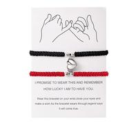 Generisch Bracciale per smartphone jogging Matching Mutual Attraction Couple Bracelets His And Hers Adjustable 8 Love Heart Bracelet Jewelry Hand Armband, Taglia unica, Metallo, Nessuna pietra