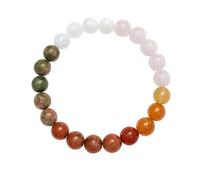 Generisch Bracciale Piezo-Calm in pietra di luna e quarzo rosa naturale, Wie dargestellt, 1, 0