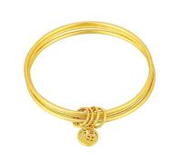 Generisch Bracciale placcato multipli naturale gioielli bracciali impilabili solido pianura lucidata speciale oro placcato bangles per donne uomo connesso a cerchio gioielli, Taglia unica, Metallo