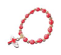 Generisch Bracciale Uomo Blu Elastico Anelli e Ragazza/Battesimo Bautizo Recuerdos Evento Chiesa Acciaio Larghezza Per Scelta Mm Gioielli, Taglia unica, Plastica