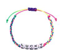 Generisch Braccialetti Naturali Messaggio Mm Gioielli Lavorati A Mano Bracciale Parole Lettera Bracciali Positivi Cerchio Perlato Naturale Gioielli, Taglia unica, Plastica