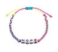 Generisch Braccialetti Naturali Messaggio Mm Gioielli Lavorati A Mano Bracciale Parole Lettera Bracciali Positivi Cerchio Perlato Naturale Gioielli, Taglia unica, Plastica