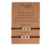 Generisch Braccialetto con perle naturali nonna messaggio gioielli fatti a mano sorelle braccialetti di abbinamento classico bracciale uomo braccialetto mamma con gioielli, Taglia unica, Metallo