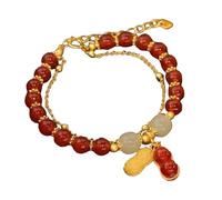 Generisch Braccialetto naturale della nonna, al quarzo, gioielli per donne, giada Dainty Beads bracciali in oro gioielli per donne con madre e madre placcata da uomo, bracciale classico, Taglia unica