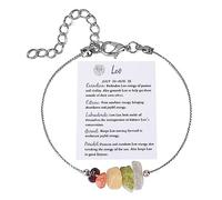 Generisch Braccialetto per cellulare con segno zodiacale, regalo di compleanno, gemelli, leone, sagittario, regali, cavigliera, regalo di segno zodiacale, gioiello per il corpo sexy, Taglia unica