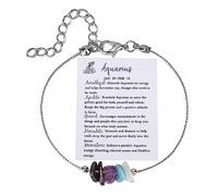 Generisch Braccialetto per cellulare con segno zodiacale, regalo di compleanno, gemelli, leone, sagittario, regali, cavigliera, regalo di segno zodiacale, gioiello per il corpo sexy, Taglia unica