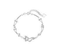 Generisch Bracciali Bracciale Coppia Mamma E Anelli Bead Bracciale Adjustable Jewelry Valentine's Day For Occasioni Bracciale Nero Placcato Bracciale Gioielli, Taglia unica, Metallo