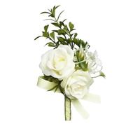 Generisch Bride Flower Buttonholes - Silk Boutonniere for Men | Realistic Wedding Floral Accessory for Bridesmaids Ceremonies Receptions Party Formal Events Photoshoot Decoration