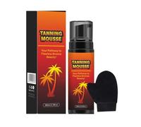 Generisch Bronzo ultra naturale, mousse autoabbronzante, durevole, senza sole, vegano, autoabbronzante, senza errori, senza strisce con olio di cocco per idratazione, 200 ml (1 pezzo)