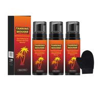 Generisch Bronzo ultra naturale, mousse autoabbronzante, durevole, senza sole, vegano, autoabbronzante, senza errori, senza strisce con olio di cocco per idratazione, 200 ml (3 pezzi)