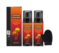 Generisch Bronzo ultra naturale, mousse autoabbronzante, durevole, senza sole, vegano, autoabbronzante, senza errori, senza strisce con olio di cocco per idratazione, 200 ml (2 pezzi)