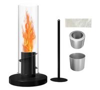 Generisch Bruciatore per alcool da tavolo, 40 x 19 cm, in acciaio inox, set di base con tazza di alcool, coperchio per interni, bruciatore per spirito, per casa, campeggio, cucina, hobby