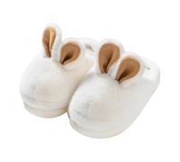 Generisch Bunny Slippers for Women Gifts - Plush Faux Fur House Shoes with Memory Foam, Non-Slip Indoor Outdoor Slides, beige., 40/41 EU