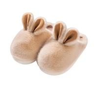 Generisch Bunny Slippers for Women Gifts - Plush Faux Fur House Shoes with Memory Foam, Non-Slip Indoor Outdoor Slides, cachi, 38/39 EU