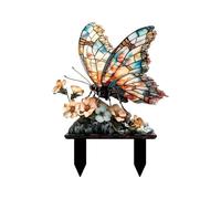Generisch Butterfly Garden Decor, decorazione retrò 2D impermeabile con pietre, materiale decorativo per giardino, ornamenti per primavera e pathway, Gear for Landscaping and Park
