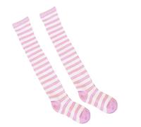 Generisch Caldi Calze Sci di Natale Calze Alte Lunghe Al Ginocchio Calze Di Natale Partito Costumi Calze Calze Alte Al Ginocchio Calze Lunghe A Righe Calze 1 Coppia, bianco, Taglia unica