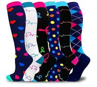 Generisch Calze al ginocchio da donna in cotone sottile, comfort e traspirabilità, alla moda, calze a compressione, per uomo e donna, per sport, corsa, viaggi in aereo, ciclismo