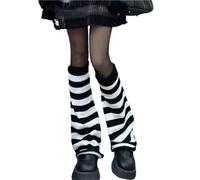 Generisch Calze autoreggenti a rete nera e ragazza, Kawaii, calze a maglia 90, tinta unita, a righe, gotico all'uncinetto, calze tradizionali tradizionali nere, Nero , Taglia unica