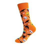Generisch Calze da ragazzo Halloween Socks Fuzzy Socks Novelty Halloween Pumpkin Bat Socks Long Cotton Socks Caso Stocking Happy Halloween Gifts for Adult Men Women Cable Calzettoni, Colore: