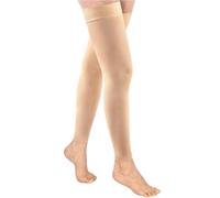 Generisch Calze di sostegno al ginocchio da donna, 70 denari, 20, 30 mm, nero, Thigh High Compression Stockings Footless Compression Socks for Women & Men Equitazione, cachi, L