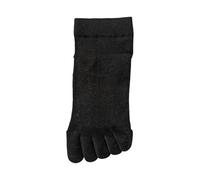 Generisch Calzini a cinque dita da donna e da uomo, taglio da sneaker, traspiranti, in cotone, calzini sportivi corti da indossare tutti i giorni, Stil_s01 Nero, Taglia unica