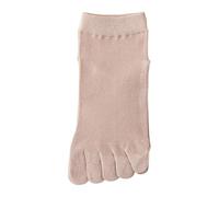 Generisch Calzini a cinque dita da donna e da uomo, taglio da sneaker, traspiranti, in cotone, calzini sportivi corti da indossare tutti i giorni, Stil_s07 rosso, Taglia unica