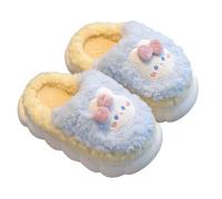 Generisch Calzini da casa per bambini e bambine, caldi, per interni, Celeste., 32 EU