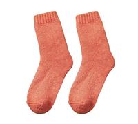 Generisch Calzini da donna To Keep Warm Pure Color Upset calzini in cotone leggero da uomo colorati, Colore: rosso, Taglia unica