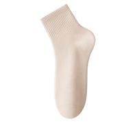 Generisch Calzini da ginnastica da donna 39-42, 18 paia di calzini sportivi casual Crew Socks Toe Women Above Ankle Crew Socks Comfort Running Socks for Women Fliesen Socks, beige., Taglia unica