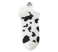 Generisch Calzini dinosauro bootie fuzzy traspiranti alla caviglia in cotone cow Pattern Fashion giapponese Heel Embroidery Machine Cat Socks calzini calzini da donna 39-42, h, Taglia unica