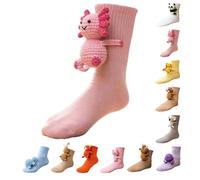 Generisch Calzini divertenti da donna in maglia 3D Animal Socks, bradipo Huggy calzini per animali, calzini morbidi divertenti Happy Tier Socks, caldi calzini invernali di Natale, idea regalo per