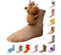 Generisch Calzini divertenti da donna in maglia 3D Animal Socks, bradipo Huggy calzini per animali, calzini morbidi divertenti Happy Tier Socks, caldi calzini invernali di Natale, idea regalo per