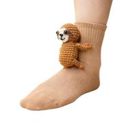 Generisch Calzini divertenti da donna in maglia 3D Animal Socks, bradipo Huggy calzini per animali, calzini morbidi divertenti Happy Tier Socks, caldi calzini invernali di Natale, idea regalo per