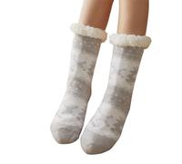 Generisch Calzini invernali foderati in lana con motivo agnello, accoglienti, pesanti, calzini termici, soffici, senza fondo, per uomini e donne, calzini colorati da uomo 42, grigio., Taglia unica