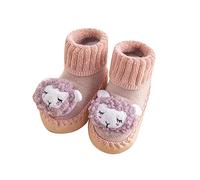 Generisch Calzini invernali per bambini, per bambini, antiscivolo, per interni, per bambini, scarpe sportive e comode, a forma di peluche, a, 22