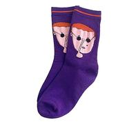 Generisch Calzini unisex donna uomo e bambino Colours divertenti calzini con motivo - multicolore pazza per la gioia di vivere, Lilla, Taglia unica