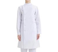 Generisch Camice da laboratorio oversize come giacca da medico a maniche lunghe con pratiche tasche per uso clinico, bianco, XXL