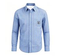Generisch Camicia a maniche corte in tinta unita con strisce verticali da uomo, comoda da indossare tutti i giorni, Blu, 3XL