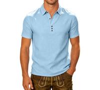 Generisch Camicia a maniche corte per il tempo libero con colletto classico, vestibilità comoda, da uomo, per tutti i giorni