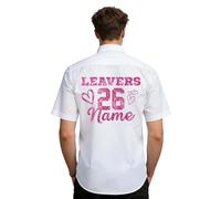 Generisch Camicia a maniche corte per una maglietta casual con bottoni e vestibilità moderna e traspirante, Colore: rosa., 3XL