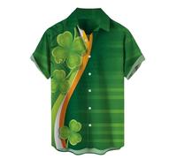 Generisch Camicia casual per il tempo libero da uomo con stampa 3D, design moderno, comoda vestibilità a maniche corte, per occasioni rilassate, elegante abbigliamento quotidiano con un aspetto alla