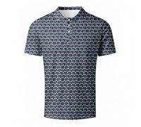 Generisch Camicia casual stampata per l'uso quotidiano, camicetta alla moda e fluida con vestibilità comoda e stile versatile, ideale per il lavoro o il tempo libero., Blu marino, L