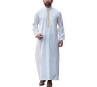 Generisch Camicia da notte da uomo, abbigliamento arabo, da uomo, musulmano, caftano, abaya, vestito, troppo, colletto alto, thobe arabo, preghiera, giuramento islamico dal Medio Oriente
